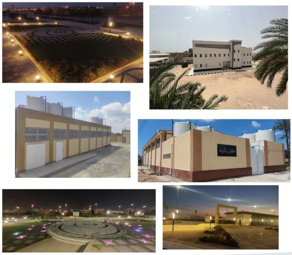 Collage of completed civil and landscaping projects
